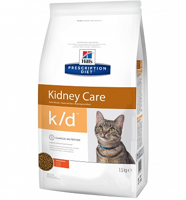 Сухой корм Hill's Prescription Diet K/D Feline Renal Health для взрослых кошек, Заболевания почек