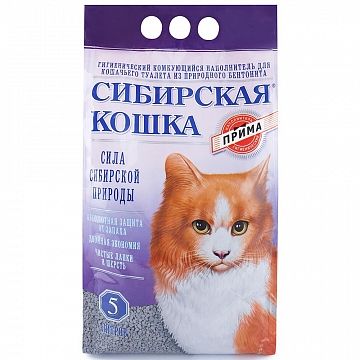 Наполнитель Сибирская кошка Прима комкующийся