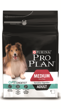 Сухой корм Pro Plan Medium Adult сanine Sensitive Digestion Lamb and rice для взрослых собак средних пород, Чувствительное пищеварение, с ягненком и рисом