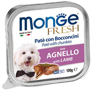 Консервы Monge Dog Fresh для собак ягненок 100 г