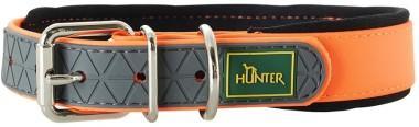 Hunter ошейник для собак Convenience Comfort 55 (42-50 см)/2,5 см биотановый с мягкой горловиной оранжевый неон