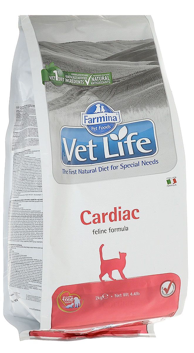 Сухой корм Farmina Vet Life Cardiac при хронической сердечной  недостаточности для кошек всех пород, курица 🐱 купить в Туле с доставкой -  Барбосу.ру
