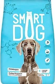 Сухой корм Smart Dog для взрослых собак, лосось с рисом