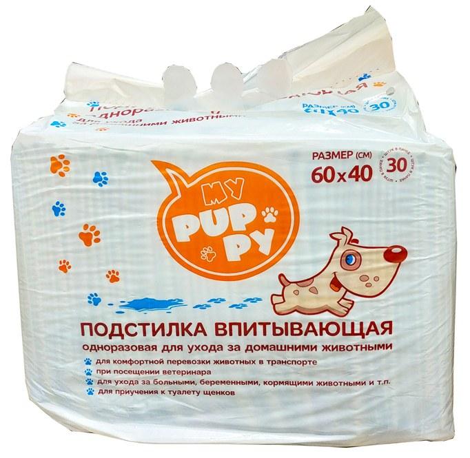 Купить пеленки для собак дешево. Пеленки для собак одноразовые Petmil my Puppy 60 x 40 см, 30 шт. My Puppy пеленки 60 40.