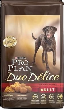 Сухой корм Pro Plan Duo Delice для взрослых собак, говядина и рис
