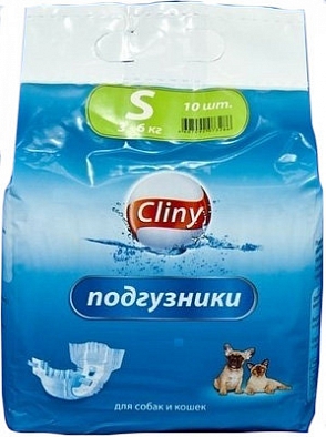 Экопром Cliny К202 Подгузники для собак и кошек S 3-6кг 10шт