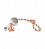 Beeztees 641233 Игрушка для собак Петля с большим мячом текстиль, серо/белая 60см