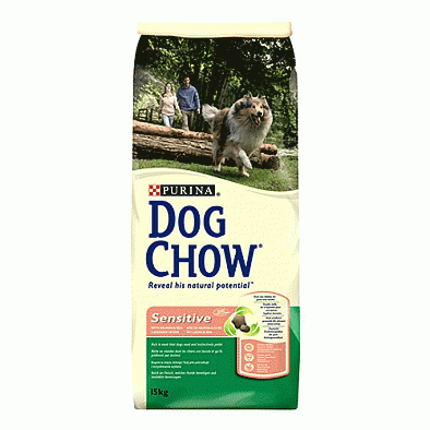 Сухой корм Dog Chow Sensitive Лосось и рис для взрослых собак, лосось