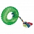 Beeztees 625822 Игрушка для собак Покрышка на веревке зеленая, TPR 15см