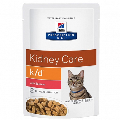 Консервы Hill's Prescription Diet Feline K/D Renal Health with Salmon для взрослых кошек, лосось