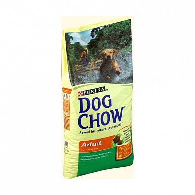 Сухой корм Dog Chow Adult для взрослых собак, курица и рис