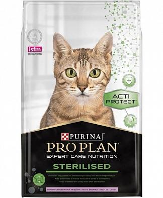 Сухой корм Pro Plan ActiProtect для стерилизованных кошек, индейка