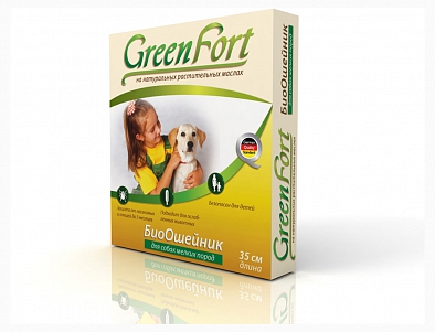 Green Fort G204 БиоОшейник для кошек и мелких собак от эктопаразитов 40см