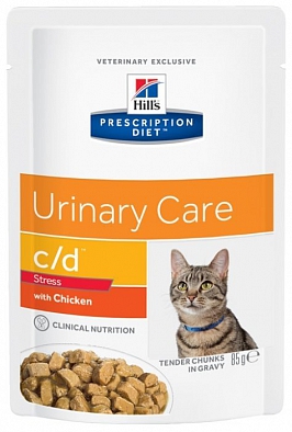 Консервы Hill's Prescription Diet Feline C/D Multicare Urinary Stress Minced with Chicken (курица) для взрослых кошек, Заболевания мкб