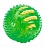 Beeztees 625831 Игрушка для собак Мяч с вшитой веревкой зеленый, TPR 9см