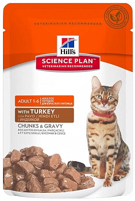 Консервы Hill's Science Plan Optimal Care для взрослых кошек, индейка