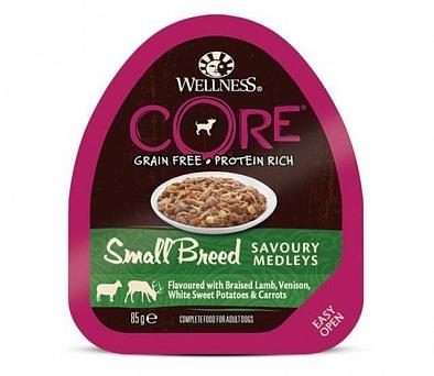 Консервы Wellness Core SMALL BREED из баранины с олениной, белым сладким картофелем и морковью для собак мелких пород
