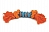 Beeztees 640972 Игрушка для собак Канат с 2-мя узлами со спиралью , оранжево/голубой 32см