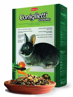 Padovan 01890 Grandmix Coniglietti Корм для кроликов 850г