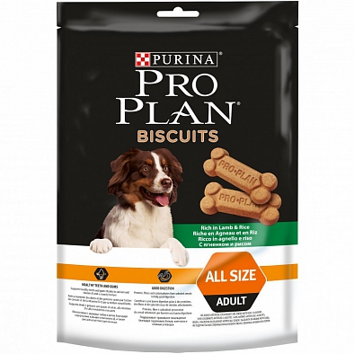 Лакомство Pro Plan Biscuits для взрослых собак, с ягненком и рисом