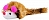 Beeztees 419864 Игрушка для кошек Мышь плюшевая с длинным ворсом 12*7см