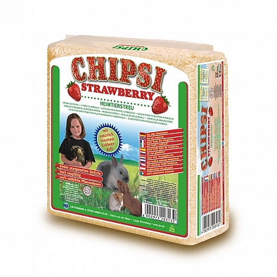 Наполнитель Chipsi Strawberry древесный ароматизированный для грызунов