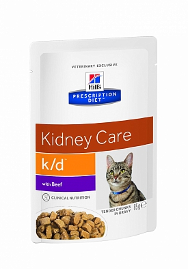 Консервы Hill's Prescription Diet K/D Renal Health для кошек, Заболевания почек, Говядина