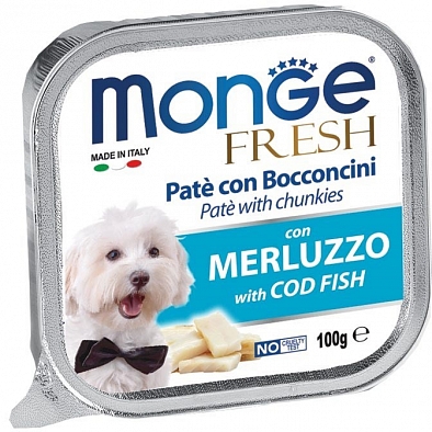 Консервы Monge Dog Fresh для собак треска