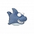 Beeztees 621147 Игрушка для собак Акула синяя, латекс 19см