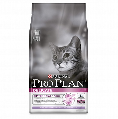 Сухой корм Pro Plan Delicate для взрослых кошек, Чувствительное пищеварение, индейка рис