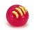 Beeztees 625830 Игрушка для собак Мяч с вшитой веревкой розовый, TPR 8см