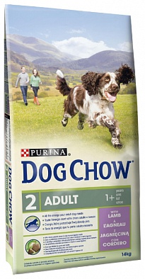 Сухой корм Dog Chow Adult ягненок рис для взрослых собак