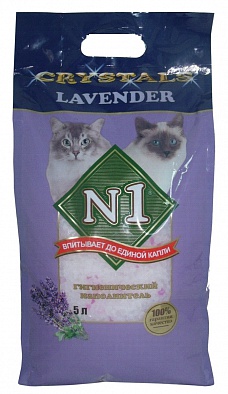 Наполнитель N1 Cristals lavender, силикагеливый