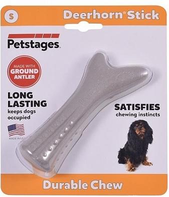 Petstages игрушка для собак Deerhorn, с оленьими рогами 12 см маленькая