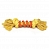 Beeztees 640971 Игрушка для собак Канат с 2-мя узлами со спиралью , желто/оранжевый 30см