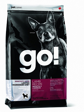 Сухой корм Go! беззерновой для щенков и собак с Ягненком для чувствительного пищеварения