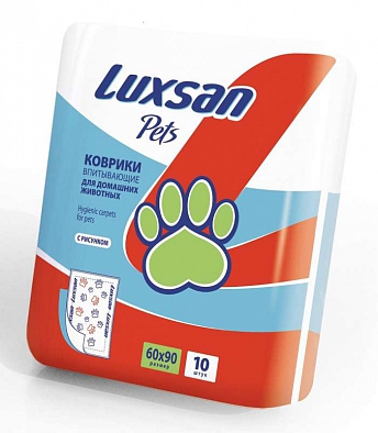 Luxsan 3.69.010.2 Pets Коврики впитывающие для домашних животных 60*90см*10шт