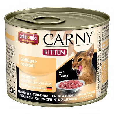 Консервы Animonda Carny Kitten для котят, коктейль из мяса птицы