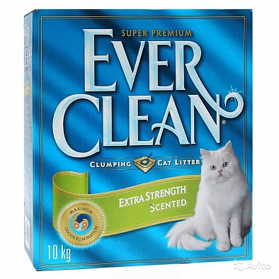 Ever Clean Extra Strong Clumping Scented Наполнитель с ароматизатором 10кг (зеленая полоска)