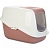 Beeztees 400370 Queen Туалет-домик для кошек бело-розовый 55*71*46,5см