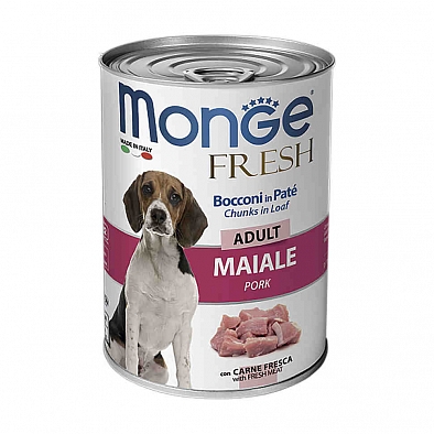 Консервы Monge Dog Fresh Chunks in Loaf для собак мясной рулет свинина