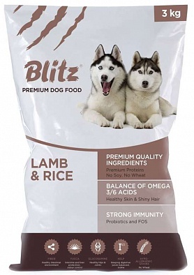 АРХИВ_Сухой корм Blitz Adult Lamb/Rice для взрослых собак, ягненок с рисом