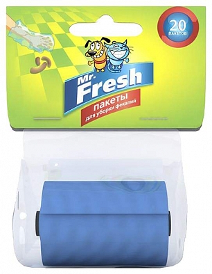 Mr.Fresh F302 Пакеты для уборки фекалий, рулон 20 пакетов