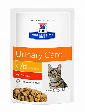 Консервы Hill's Prescription Diet Feline C/D Multicare Minced with Chicken для взрослых кошек, курица