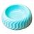 КерамикАрт миска керамическая для животных 300мл, с волнами бирюзовый