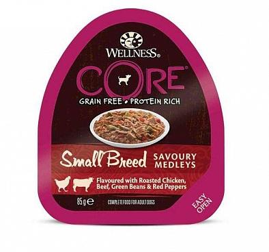 Консервы Wellness Core SMALL BREED из курицы с говядиной, зеленой фасолью и красным перцем для собак мелких пород