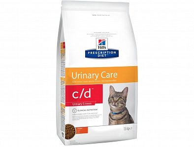 Сухой корм Hill's Prescription Diet C/D Urinary Stress для взрослых кошек, Профилактика МКБ, курица