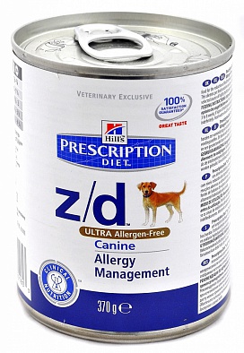 Консервы Hill's Prescription Diet Z/D Allergy Management для взрослых собак, Аллергия