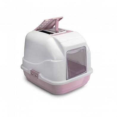 Imac био-туалет для кошек MADDY 62х49,5х47,5h см, белый/нежно-розовый