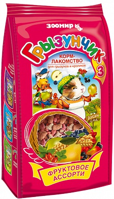 Лакомство Зоомир Грызунчик-3: фруктовое ассорти